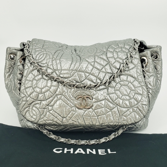 CHANEL Handbags - Chanel Vinyl Graphic Edge Accordion Flap Bag